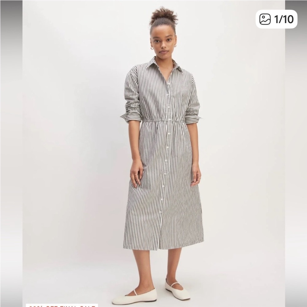 Everlane Striped Shirt Dress (Small)